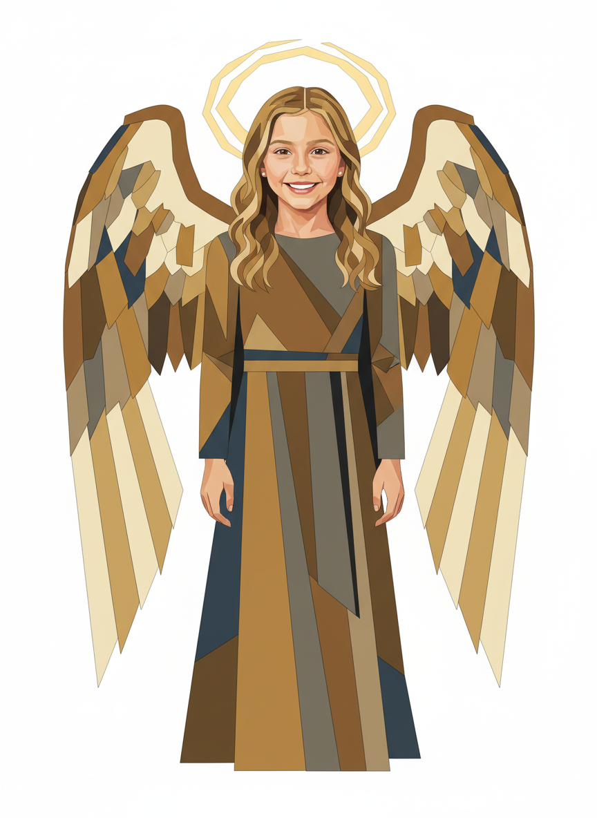 Angelic Mary - Cubist Painting