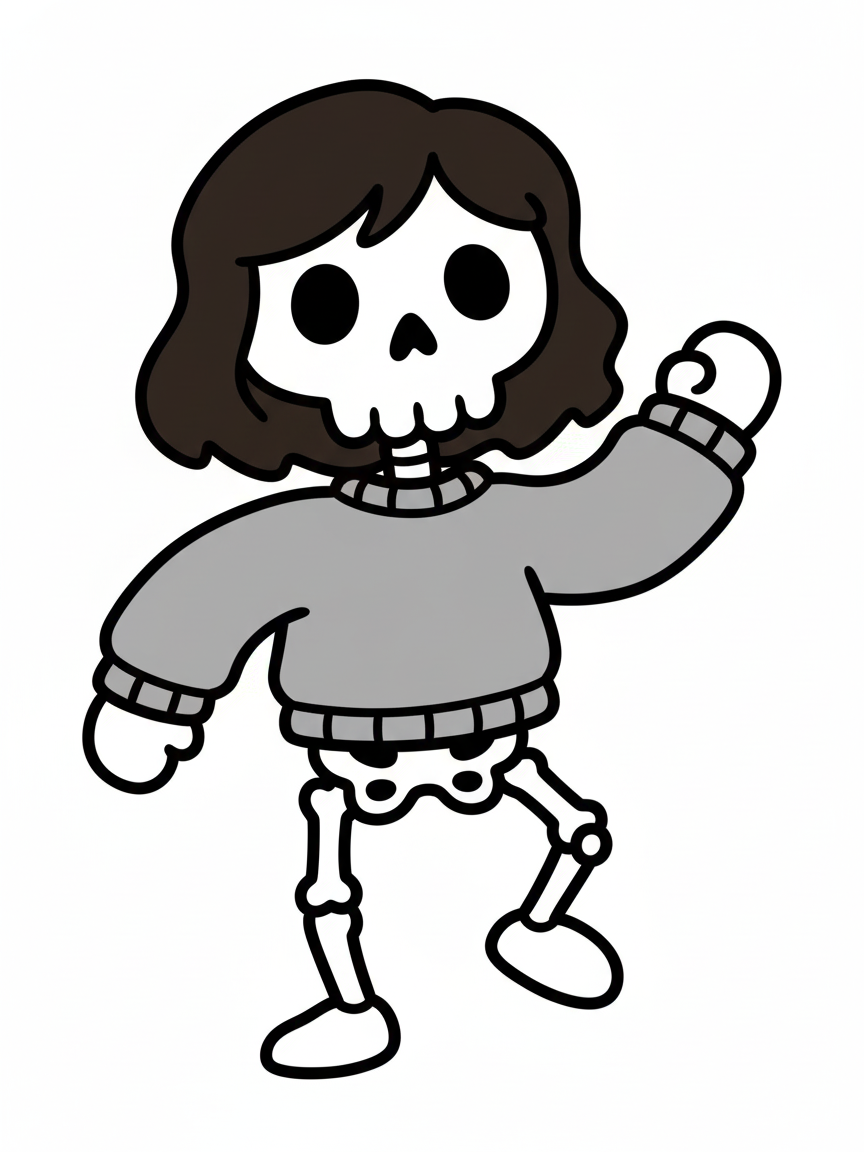 Gabriela the Groovy Skeleton - Preschool Simple