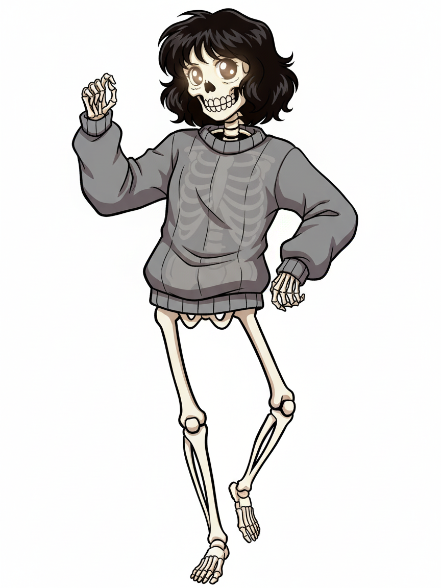 Gabriela the Groovy Skeleton - Classic Anime
