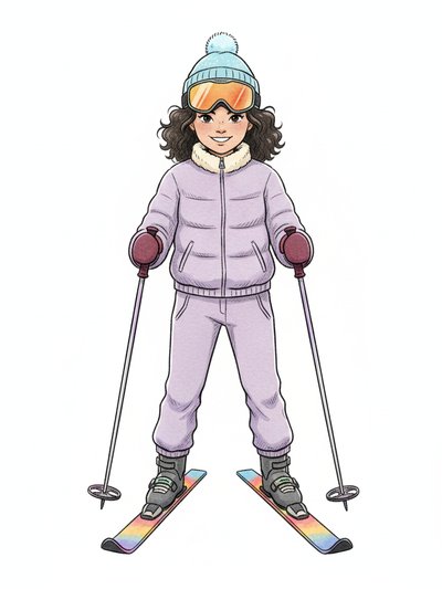 Gabriela's Ski Adventure 🎿 - Gentle Pencil