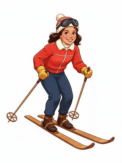 Gabriela's Ski Adventure 🎿 - Vintage Storybook