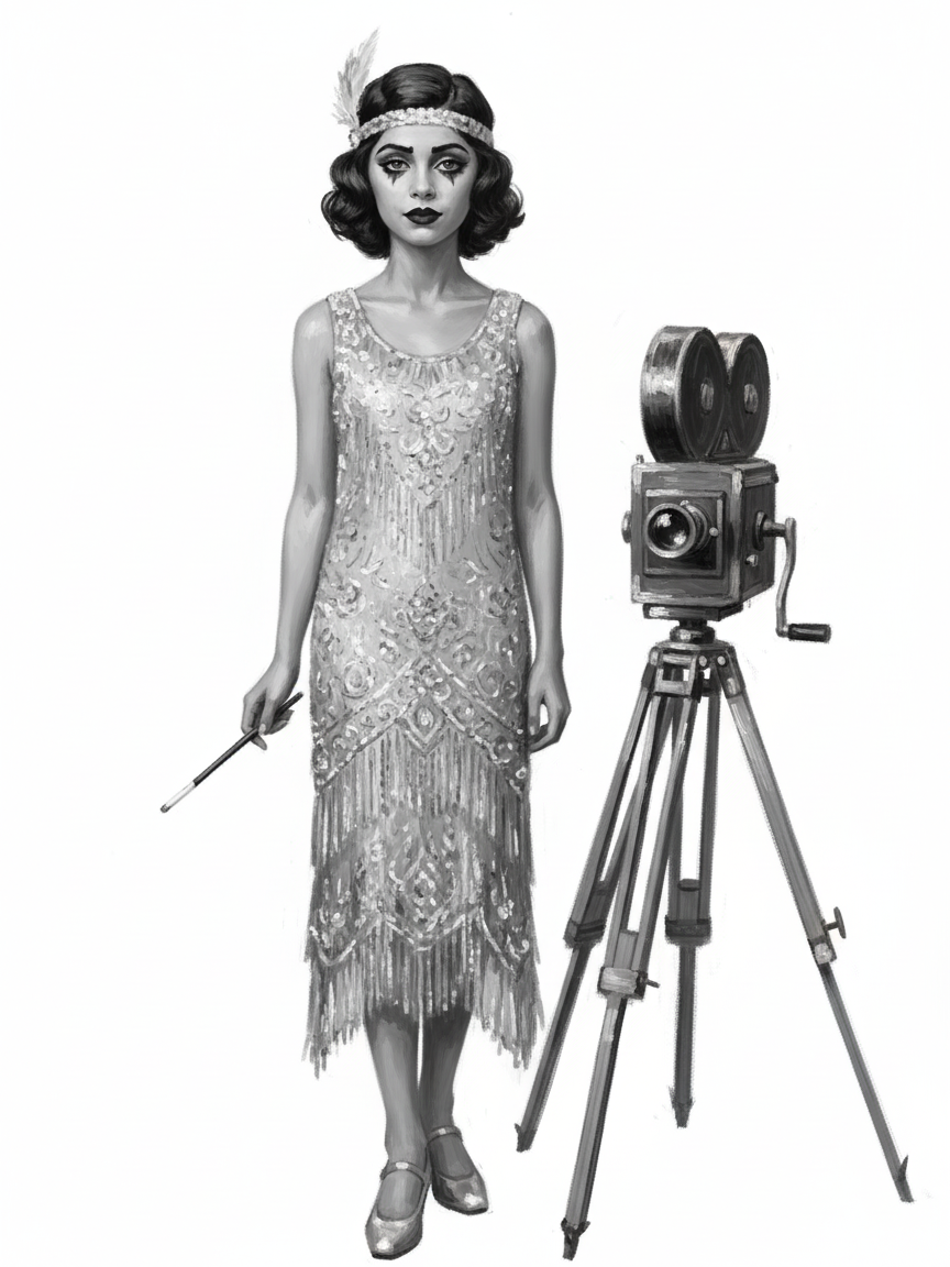 Gabriela the Silver Screen Star - Impressionist Painting