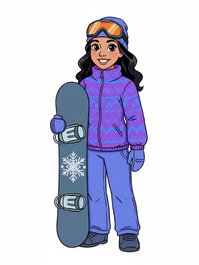 Gabriela's Snowboard Adventure ❄️ - Golden Age Animation