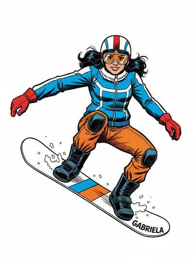 Gabriela's Snowboard Adventure ❄️ - Comic Book
