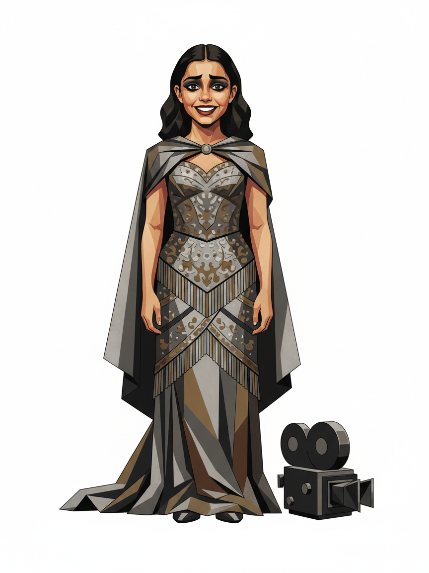 Gabriela the Silver Screen Star - Cubist Painting