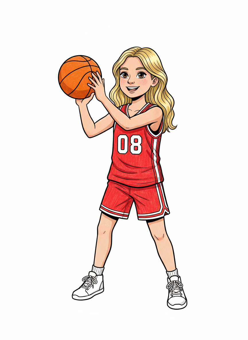 Mary the Baller - Classic Coloring Book