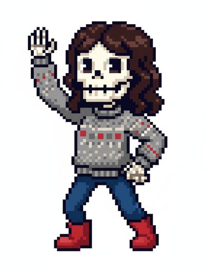 Gabriela's Bony Fiesta 💀 - Pixel Art