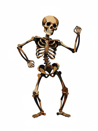 Gabriela's Bony Fiesta 💀 - Cubist Painting