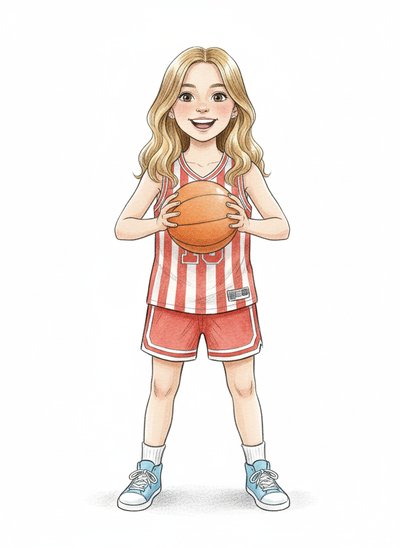 Mary's Basketball Dreams 🏀 - Gentle Pencil