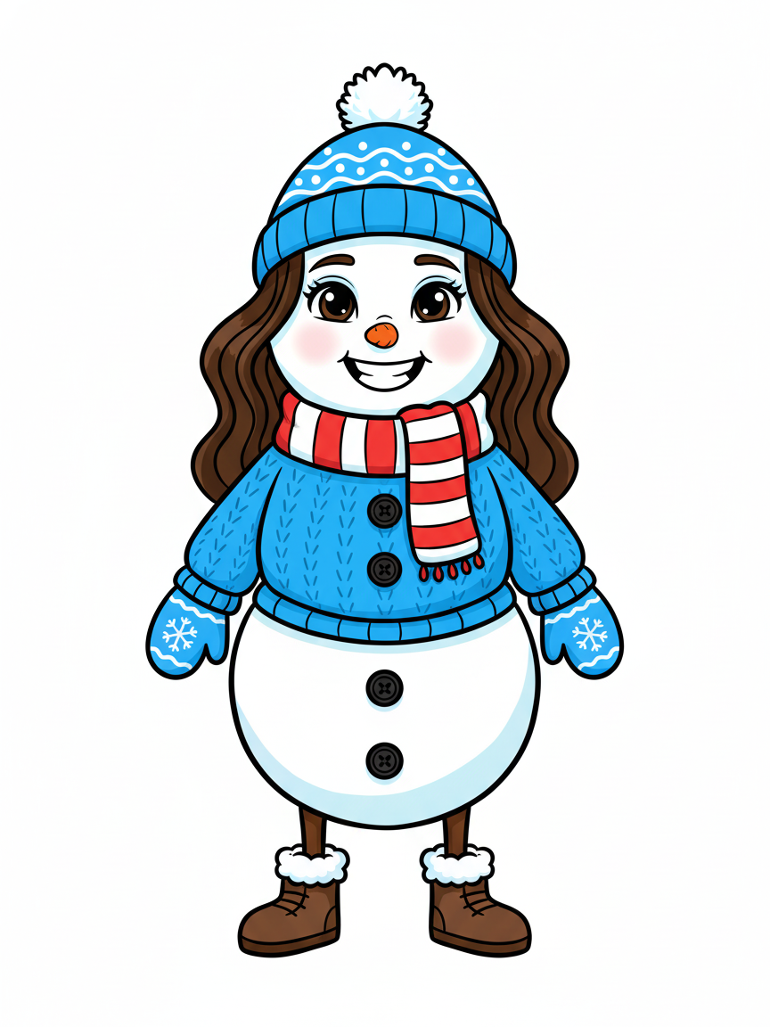 Gabriela the Snow-Wonder - Classic Coloring Book
