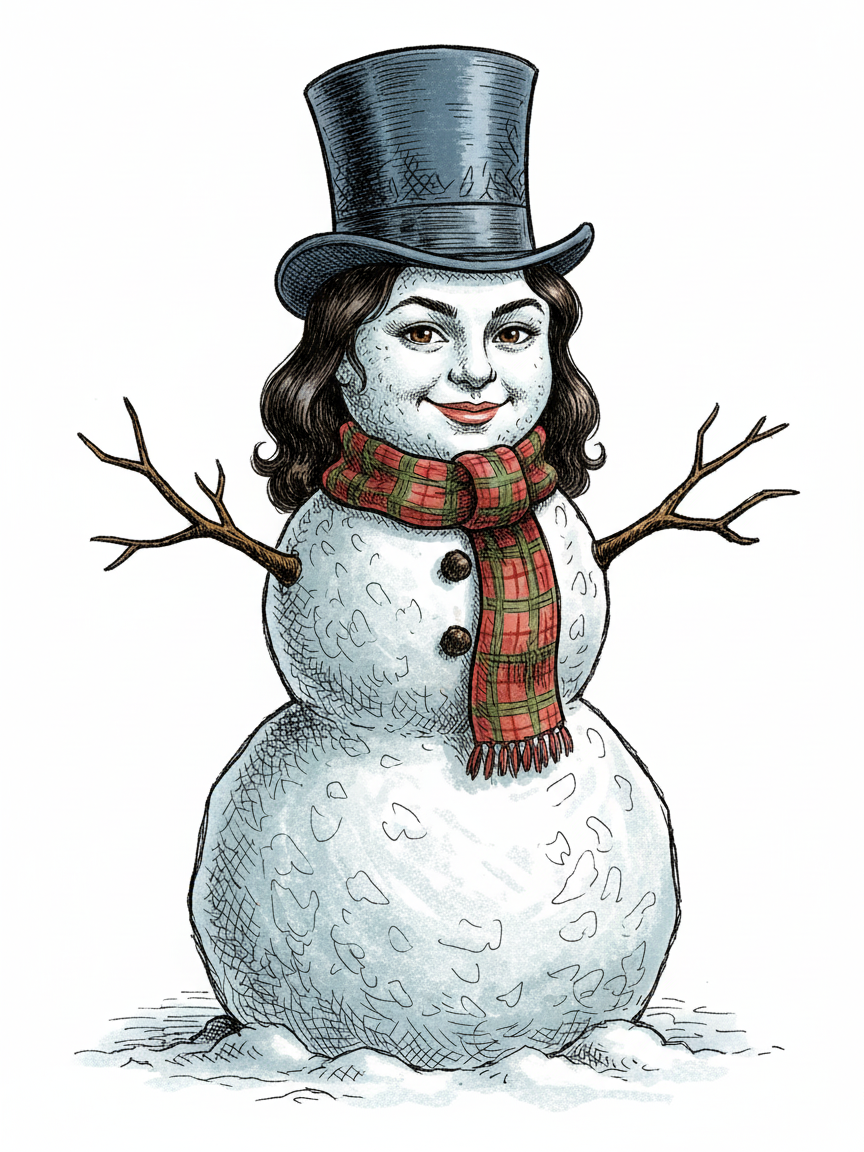 Gabriela the Snow-Wonder - Victorian Illustration