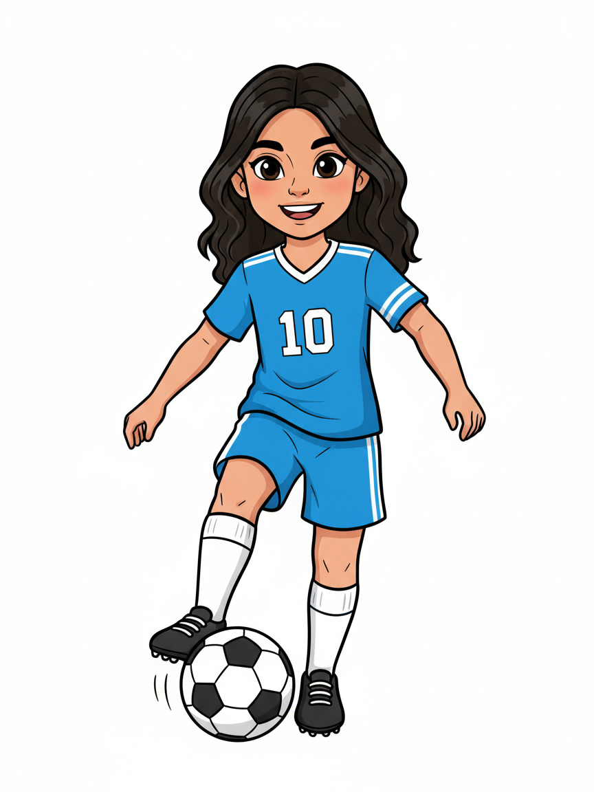 Gabriela the Goal Getter - Classic Coloring Book