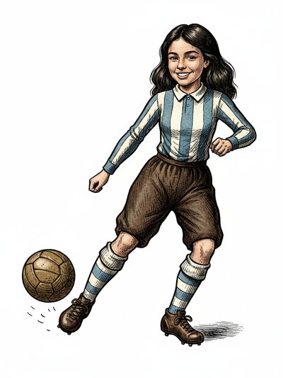 ⚽ Gabriela's Soccer Dream ⚽ - Victorian Illustration