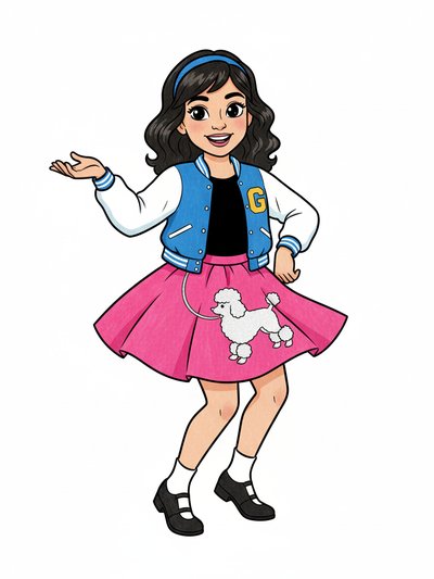 Gabriela's Sock Hop Dream 💃 - Classic Coloring Book