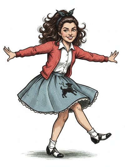 Gabriela's Sock Hop Dream 💃 - Victorian Illustration