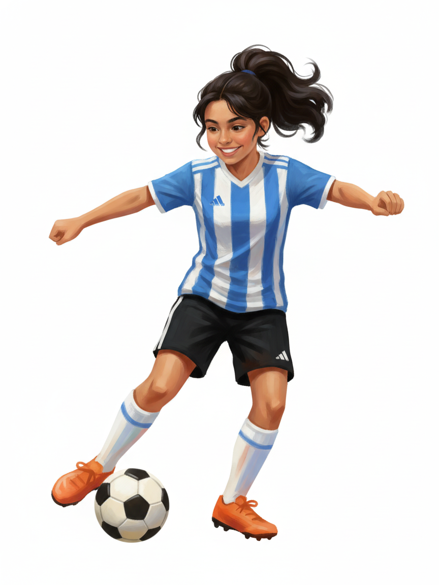 Gabriela the Goal Getter - Impressionist Painting