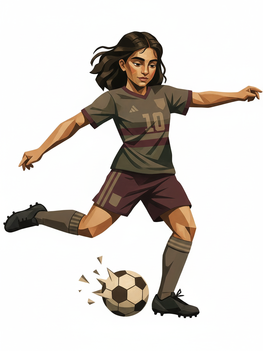 Gabriela the Goal Getter - Cubist Painting