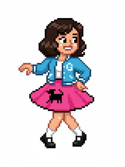 Gabriela's Sock Hop Dream 💃 - Pixel Art