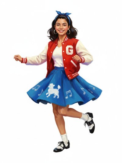 Gabriela's Sock Hop Dream 💃 - Impressionist Painting