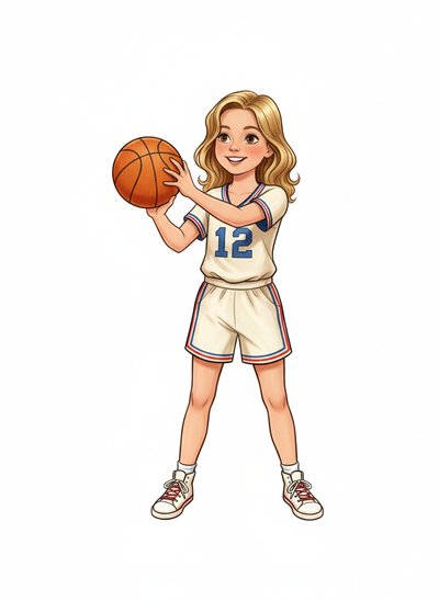 Mary's Basketball Dreams 🏀 - Vintage Storybook