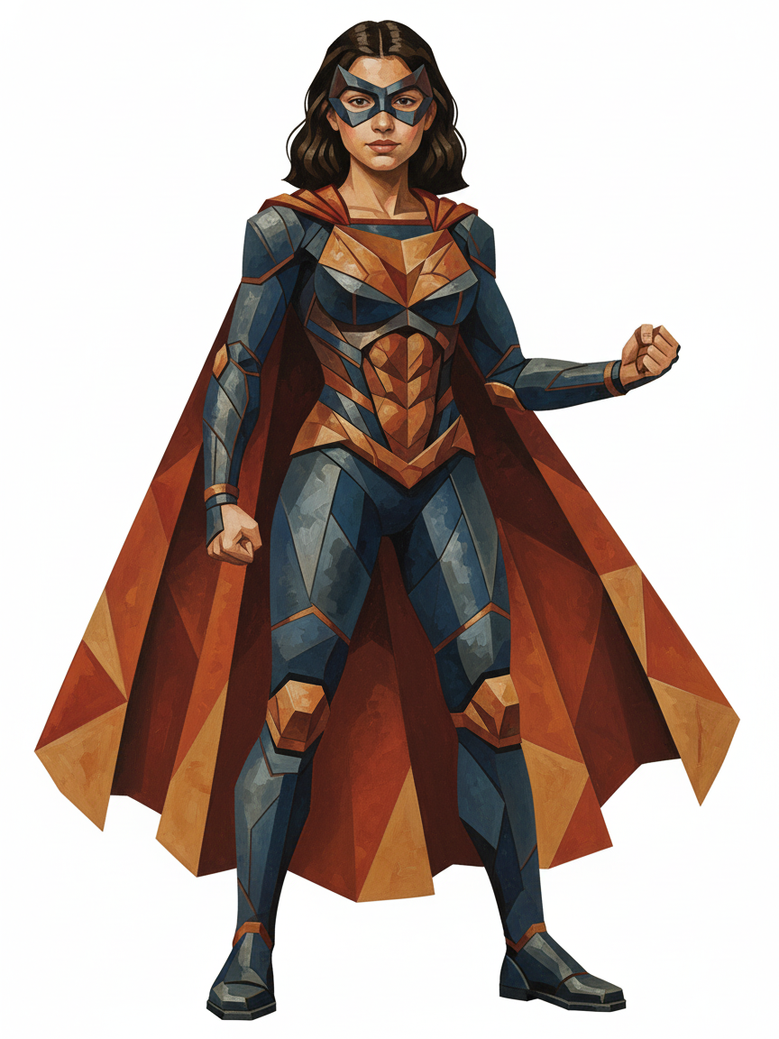 Gabriela the Bold - Cubist Painting