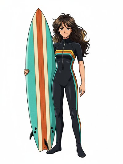 Gabriela's Epic Surf Saga 🌊 - Classic Anime