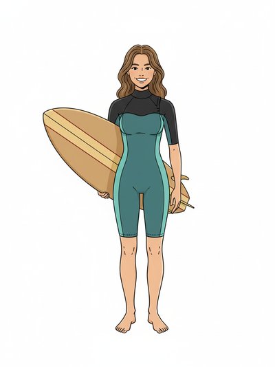 Gabriela's Epic Surf Saga 🌊 - Minimalist