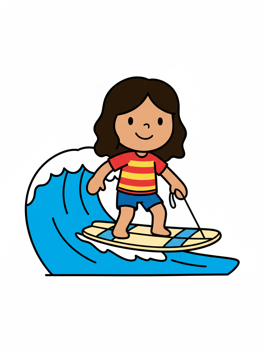 Gabriela the Wave Rider - Preschool Simple