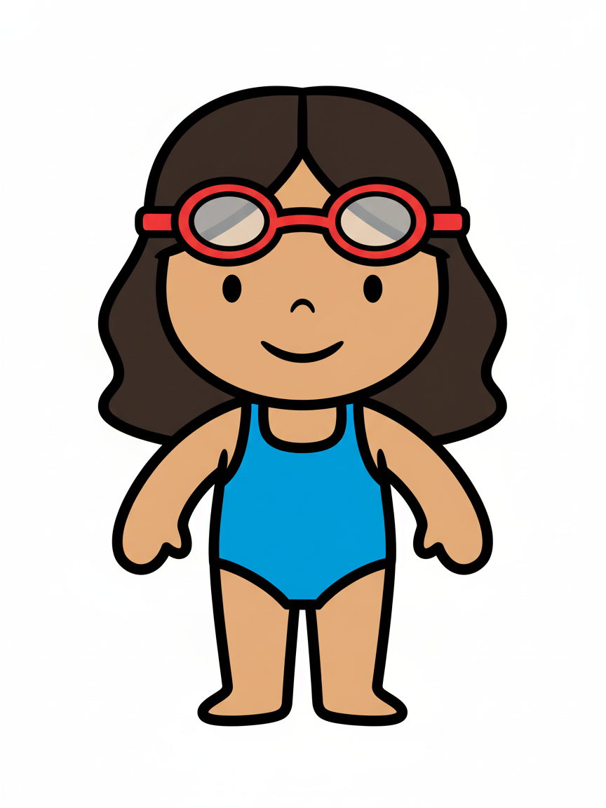 Gabby the Swimmer - Preschool Simple