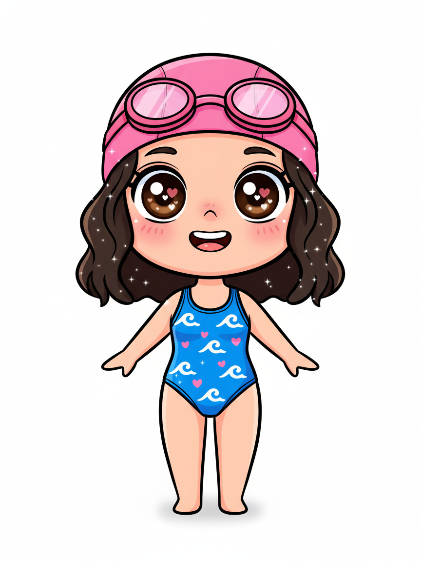 Gabby the Swimmer - Kawaii Cute