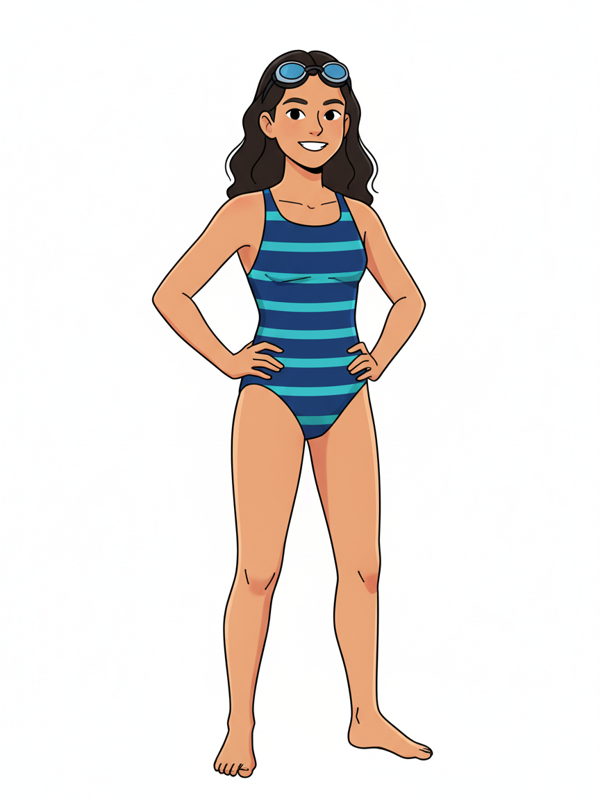 Gabby the Swimmer - Minimalist