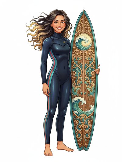 Gabriela's Epic Surf Saga 🌊 - Fairy Tale Classic