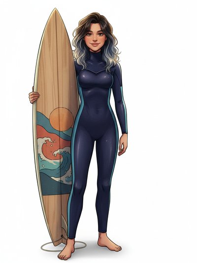 Gabriela's Epic Surf Saga 🌊 - Webtoon Anime