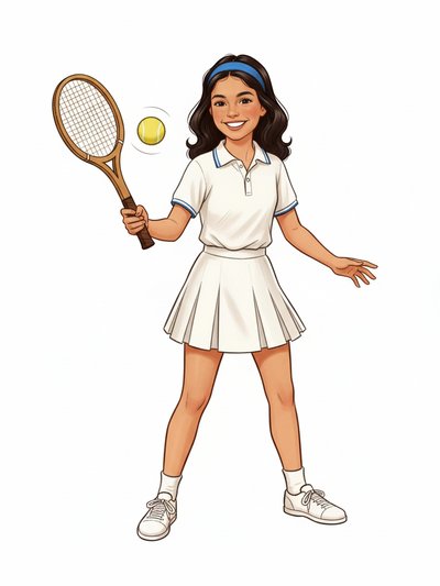 Gabriela's Grand Slam 🎾 - Vintage Storybook