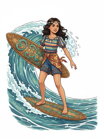 Gabriela's Surfing Adventure 🌊 - Fairy Tale Classic