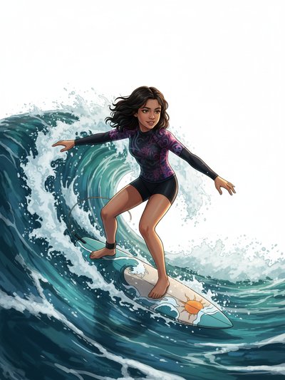Gabriela's Surfing Adventure 🌊 - Webtoon Anime