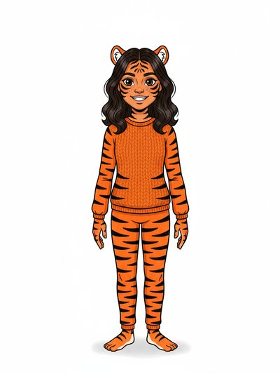 Gabriela's Tiger Transformation 🐅 - Classic Coloring Book