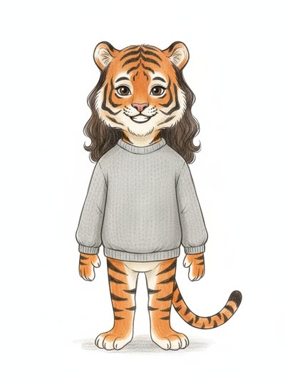 Gabriela's Tiger Transformation 🐅 - Gentle Pencil