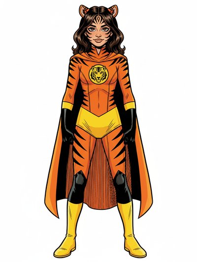 Gabriela's Tiger Transformation 🐅 - Comic Book