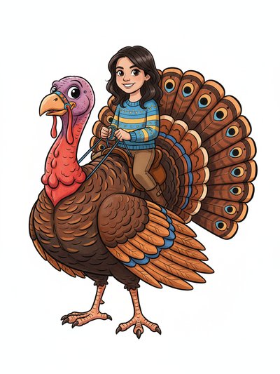 Gabriela's Turkey Adventure 🎨 - Classic Coloring Book