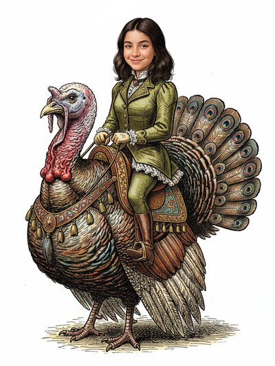 Gabriela's Turkey Adventure 🎨 - Victorian Illustration