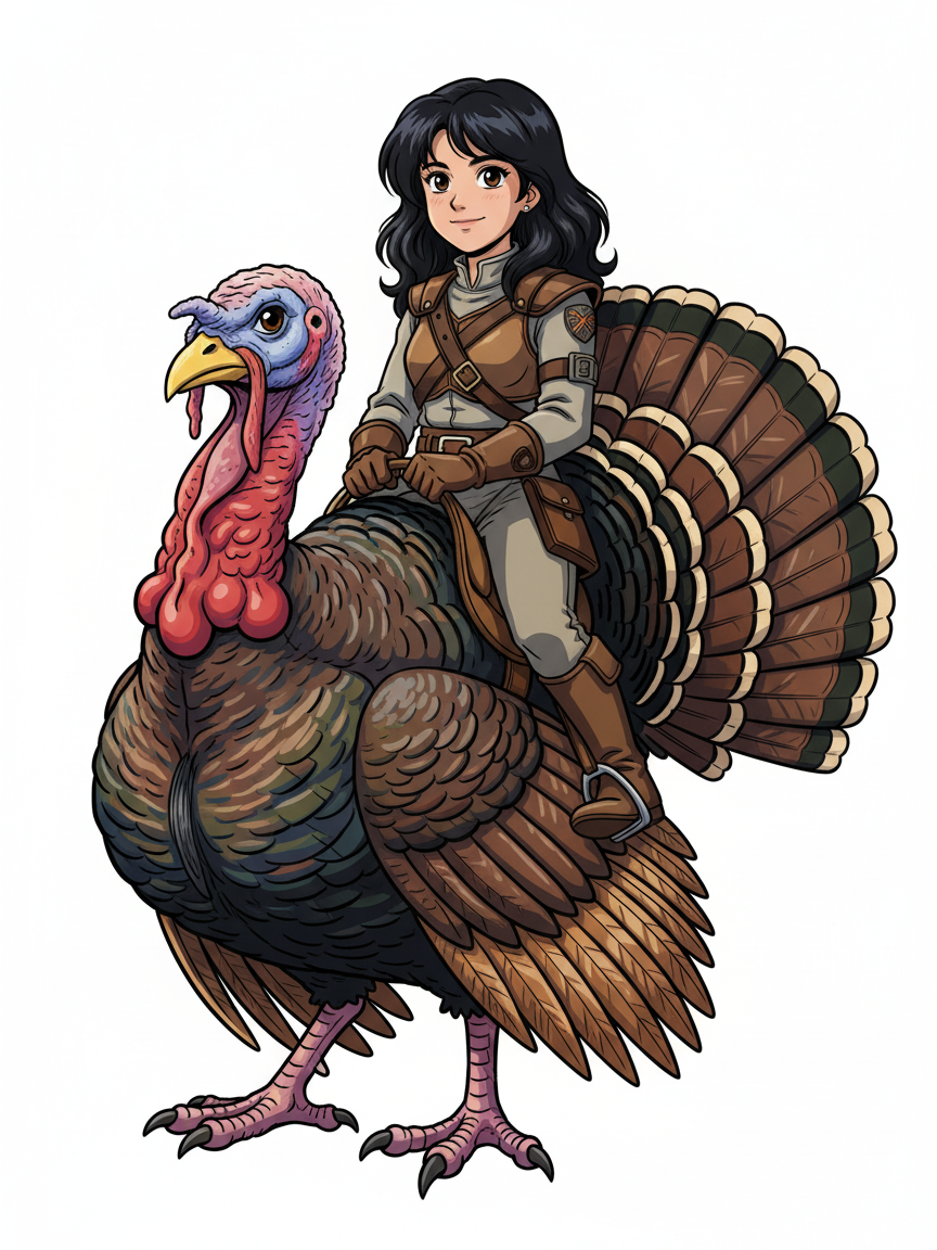 Gobblebela the Turkey Rider - Classic Anime