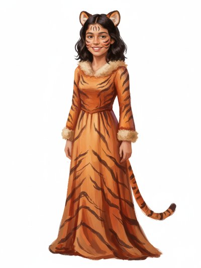 Gabriela's Tiger Transformation 🐅 - Impressionist Painting