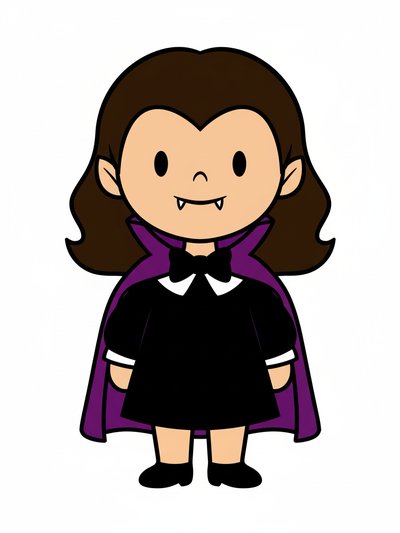 Gabriela's Gothic Transformation 🌙 - Preschool Simple