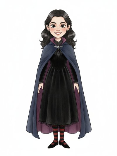 Gabriela's Gothic Transformation 🌙 - Gentle Pencil