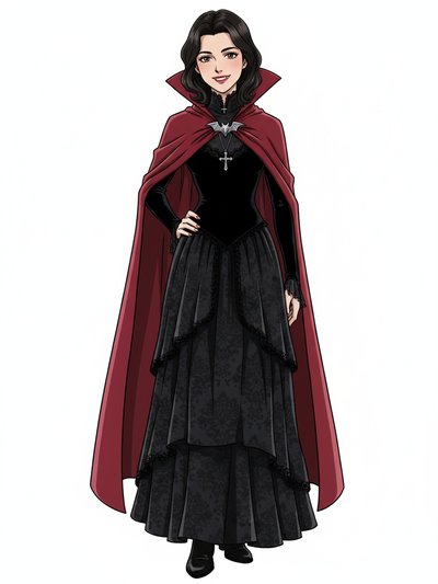 Gabriela's Gothic Transformation 🌙 - Classic Anime