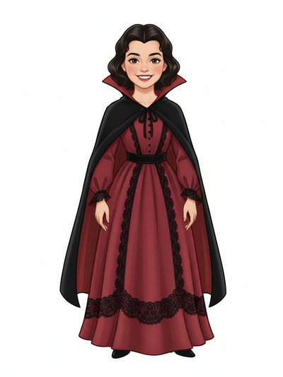 Gabriela's Gothic Transformation 🌙 - Vintage Storybook