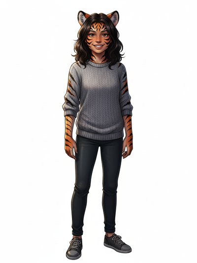 Gabriela's Tiger Transformation 🐅 - Webtoon Anime