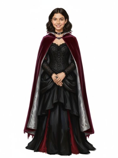 Gabriela's Gothic Transformation 🌙 - Impressionist Painting