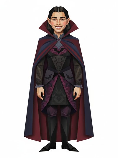 Gabriela's Gothic Transformation 🌙 - Cubist Painting